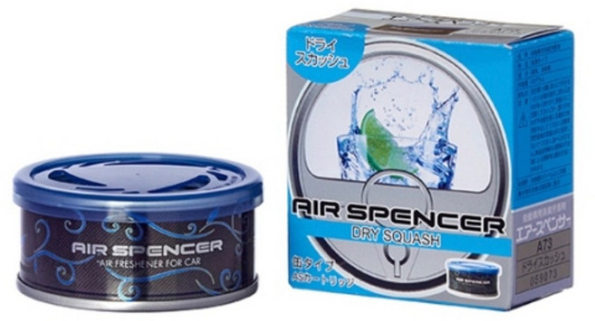 정식수입 영광사 에어스펜서 Air Spencer 고급 차량용 방향제 양면 사용 캔타입 실내 탈취용, 드라이스쿼시 (DRY SQUASH), 1개