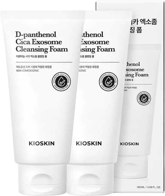 피지 92%개선 여드름완화 클렌징폼 모공세정 시카엑소좀 진정보습 약알칼리 저자극 블랙헤드 피지제거 논코메도제닉, 2개, 120ml - 쿠팡