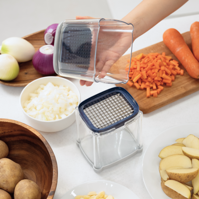 쿠치니토 마늘슬라이서 야채다지기 야채슬라이서 채썰기 깍뚝썰기 초퍼, 1세트, 단일옵션