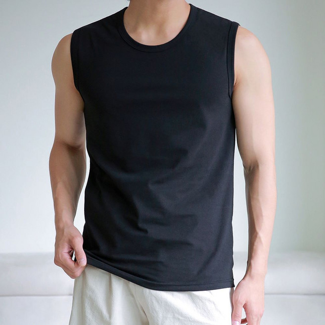 코튼 슬리브리스 머슬핏 빅사이즈 2장세트 L-9XL