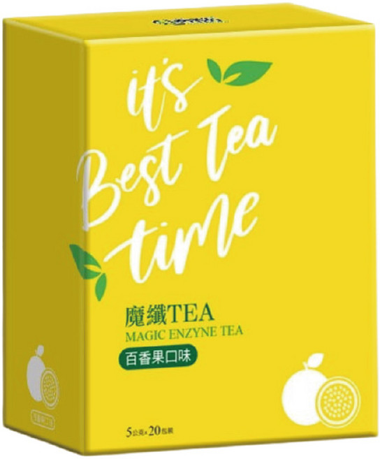 博勝生醫 魔纖TEA 百香果口味 康普茶, 5g, 1個, 20個裝