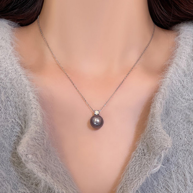 캔디플래닛 심플 큐빅 패션 진주목걸이