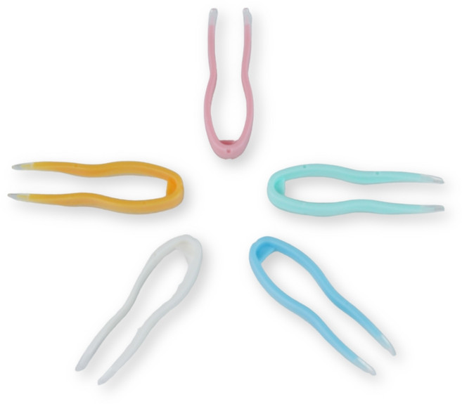 위생 렌즈 집게 소프트 소집게, 5개, 혼합