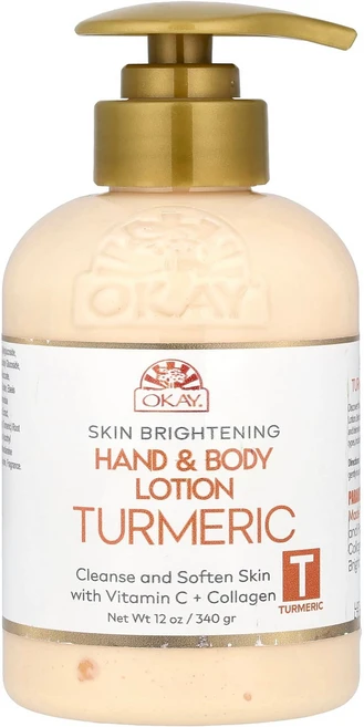 오케이 퓨어 내추럴스 스킨 브라이트닝 핸드 & 바디 로션 터메릭 향 340g (12oz) OKA-47264 - 쿠팡