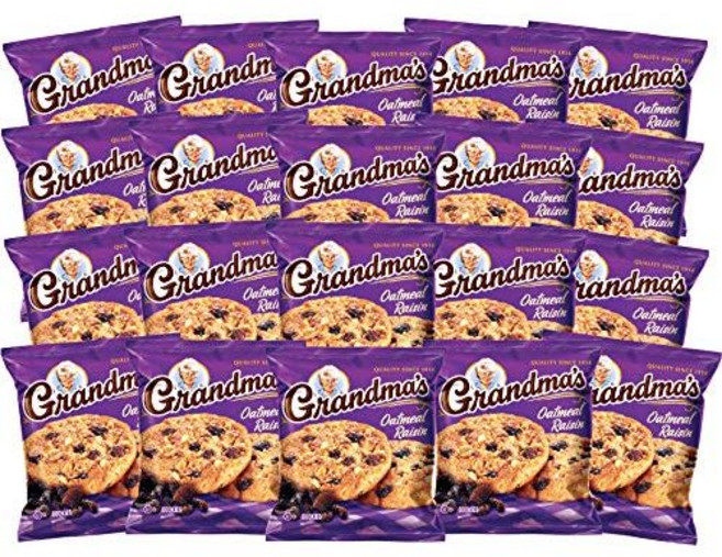 할머니의 오트밀 건포도 쿠키 2개입 패키지 (20개 팩) Grandma's Oatmeal Raisin Cookie 2 count package (Pack of 20)