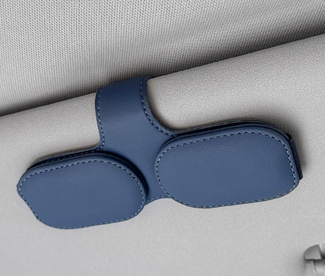 와이유 차량용 선바이저 클립 선글라스 보관, 파란, 1개