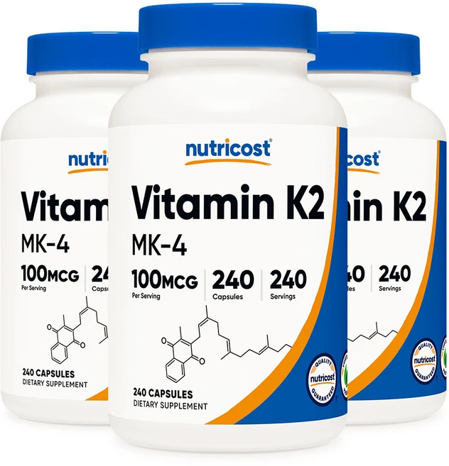 뉴트리코스트 비타민K-2 MK-4 100mcg 240 캡슐, 3개, 240정 - 쿠팡