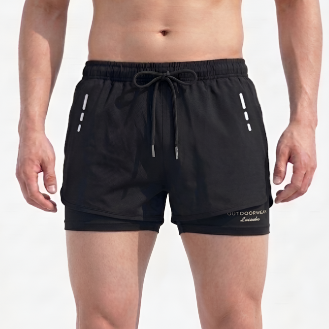 듀얼핏 남성 투인원 레깅스 반바지