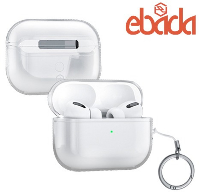 에바다 에어팟 프로 2세대 분리형 키링 투명 젤리케이스