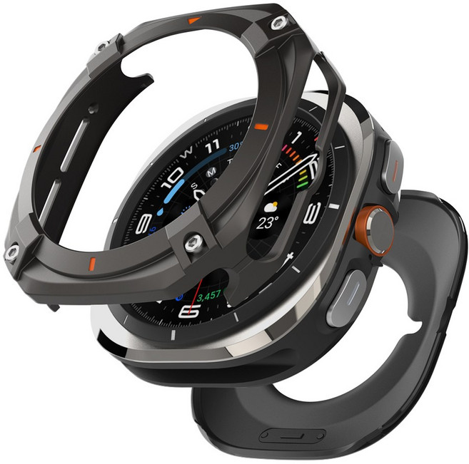 별다섯 갤럭시 워치 메탈 프레임 케이스 커버, 건메탈U