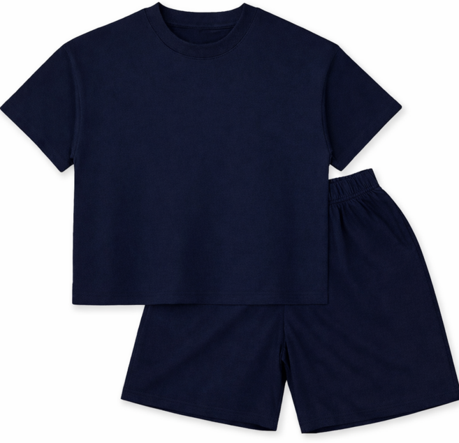 아이크레용 아동 주니어 순면워싱 10컬러 와이드핏 무지 반팔티 반바지 상하세트