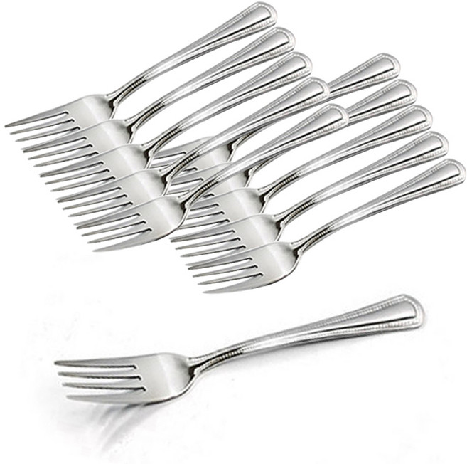 고급 스텐 양식 스푼 포크 나이프 업소용 커트러리 양식기 (10개/50개/100개), 10개, 양식포크/중