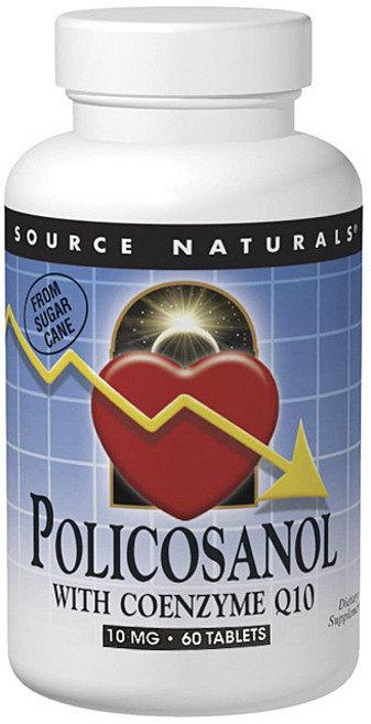 SOURCE NATURALS 甘蔗原素&輔酶Q10補充錠, 60顆, 1罐