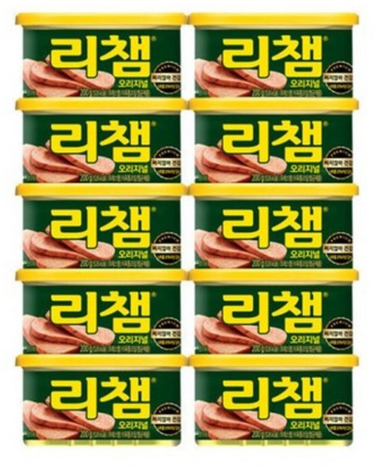동원 리챔 오리지널 햄통조림 세트, 200mg, 10개