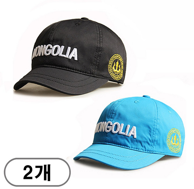 차쿠 남녀 짧은 챙 숏 캡 모자 낚시 등산 초경량 쾌속건조 1+1, 블랙+로얄블루, 1개