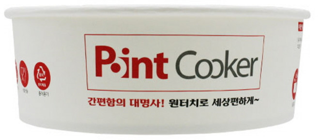 [국내산] (주)파인에프엔비 포인트쿠커 라면조리기 전용 원형 종이용기 (1줄 50개), 1개, 50개