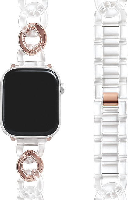 더조은셀러 퓨어 알로이 여성용 체인 스트랩 애플워치 호환, 로즈골드