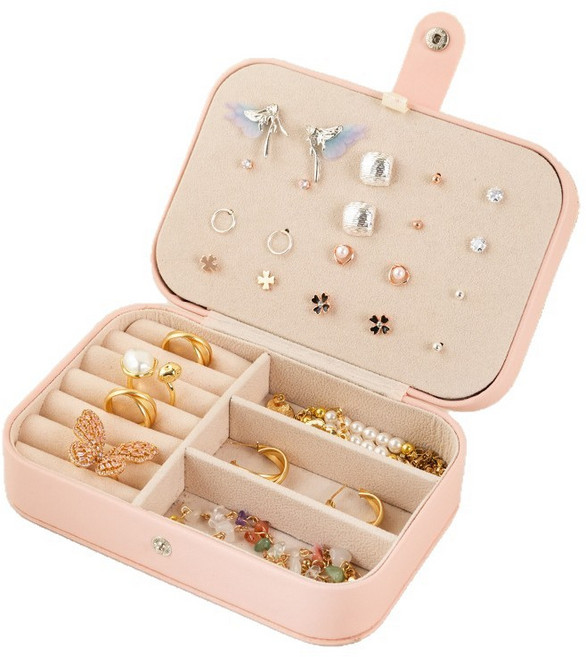 NSION 분리 수납 주얼리 보관함 스크래치 방지 휴대용 귀걸이 반지 수납함