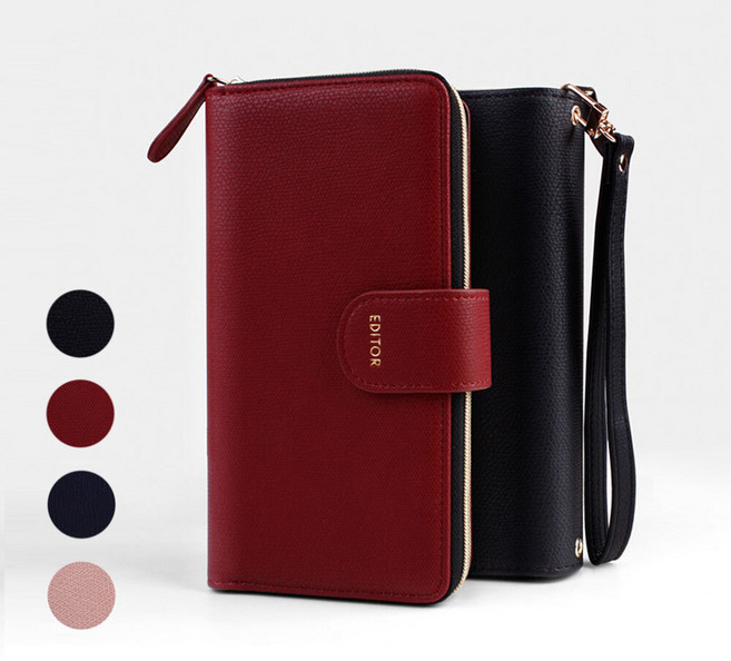 갤럭시 S21(G991) 에디터 피렌체 지퍼 다이어리 휴대폰 핸드폰 가죽 케이스