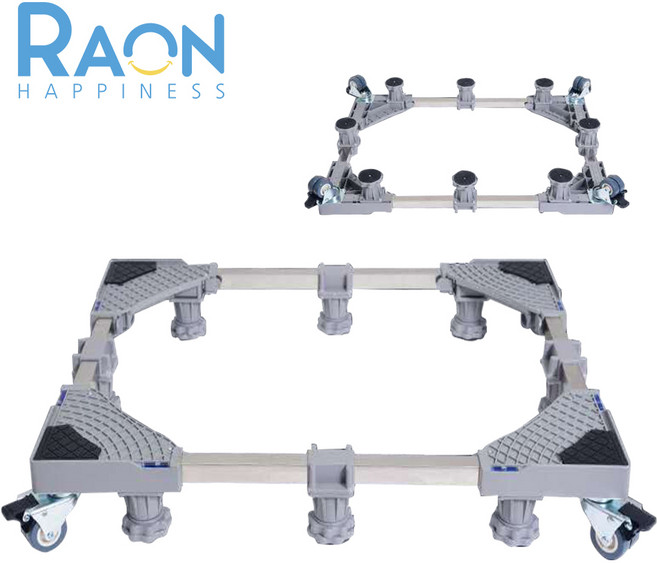 세탁기 건조기 냉장고 받침대 이동식 바퀴 포함, 빅사이즈 강화 프레임[그레이]+바퀴4개, 1개