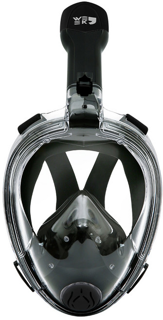 위크나인 스노쿨링 마스크 풀페이스 스노클링 장비, 블랙