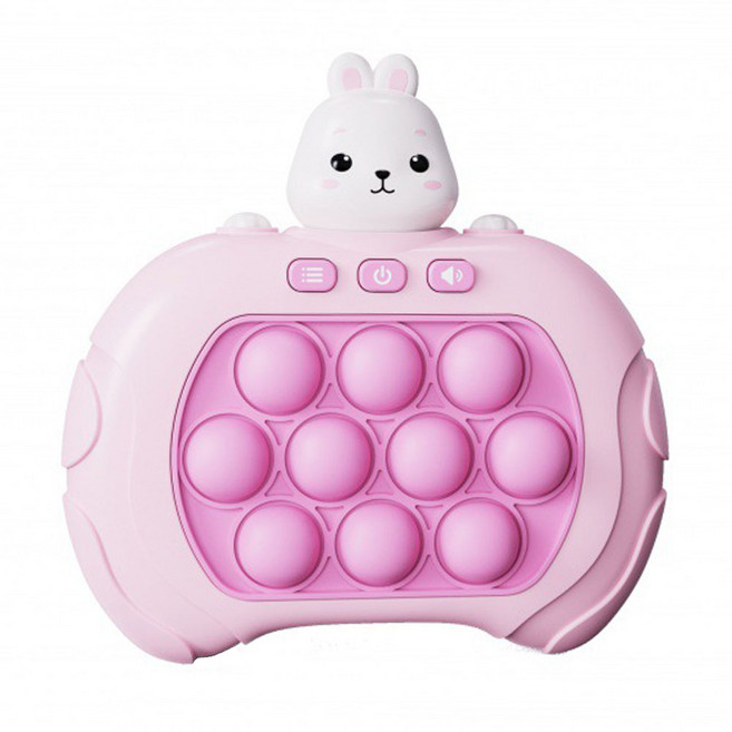 루아르모 스피드킹 미니 휴대용 팝잇 푸쉬팝 게임기, 토끼, 1개