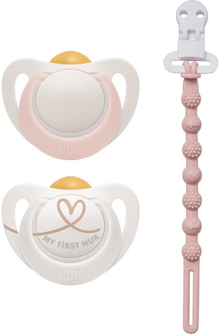 누크 스타 라텍스 쪽쪽이 X 토트랩 쪽쪽이 홀더 SET, S1 (0~6개월), 핑크,화이트+로즈워터핑크, 1세트