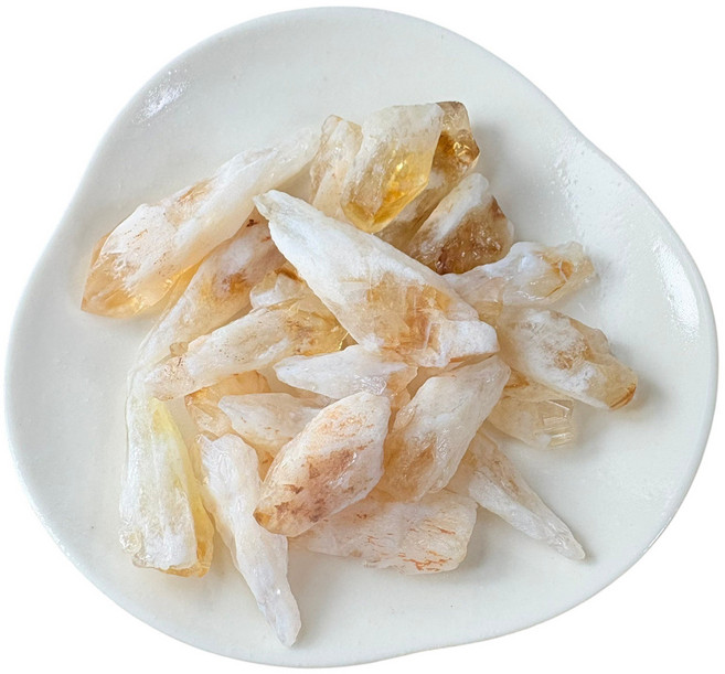 巴西黃水晶牙 天然礦紋, 黃水晶牙 約2-3cm