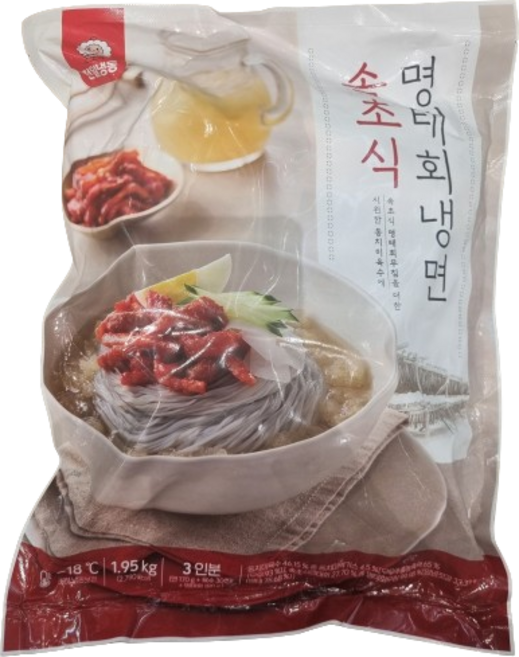 [트레이더스] 속초식 명태회냉면 (냉면사리 명태회무침 동치미육수) 아이스박스포장, 1.95kg, 1개