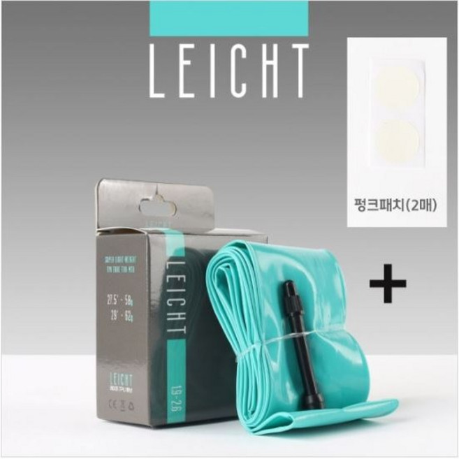 [LEICHT]레이츠 TPU튜브 29인치x1.9~2.6 튜브 [밸브45mm 패치2매 포함], 1개