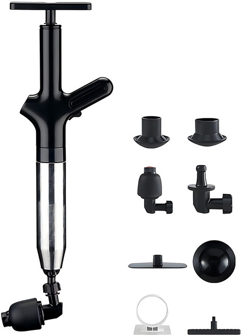 건샷 공기 고압 압축 뚫어뻥 5세대, 블랙