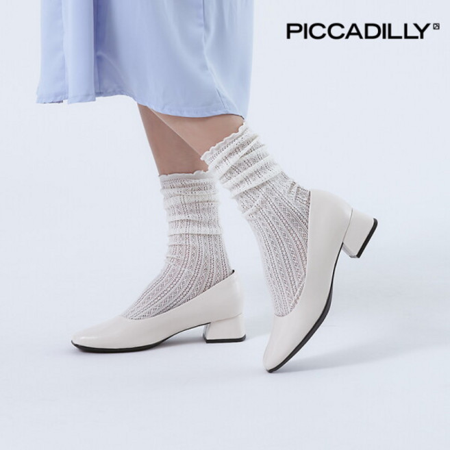 [피카딜리] [PICCADILLY] 160055 펌프스_에나멜화이트(3.5cm)