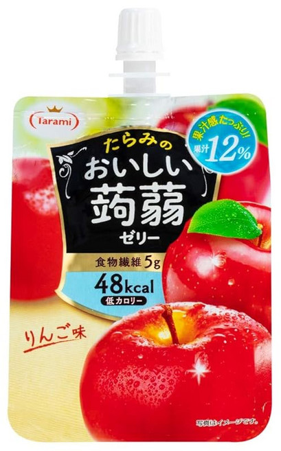Tarami 타라미 맛있는 곤약젤리 사과맛 150g X 6개세트 일본젤리 일본간식 일본곤약젤리 저칼로리, 6개