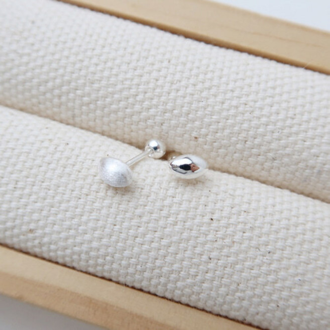 [럽꾸] SP4066 미닛 에그볼 실버피어싱 (silver925)