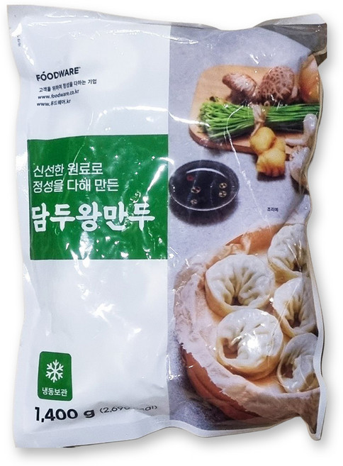 담두 고기왕만두 1.4k 왕교자 고기집 참기름향 만두피 물용, 1개