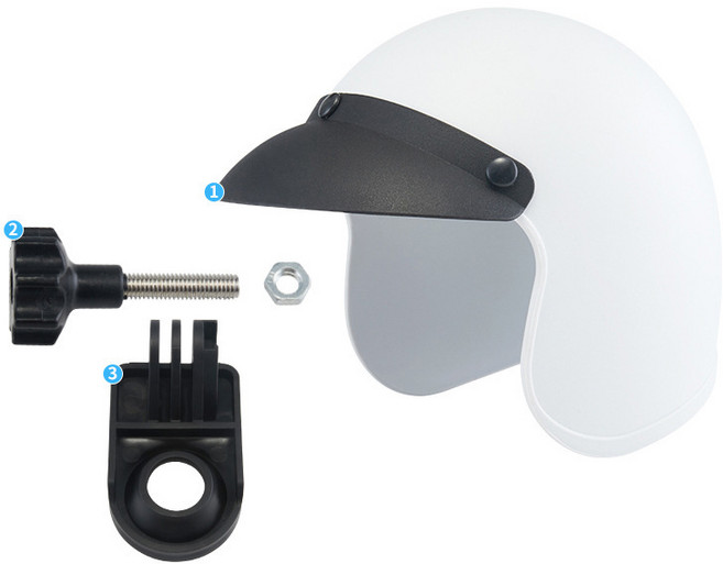 이츠오 오토바이 휴대폰 썬바이저 차양 햇빛 가리개, 화이트블랙