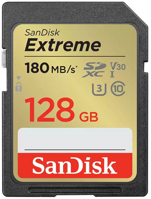 SanDisk 익스트림 SD카드 180MB/s 128 GB, 1개