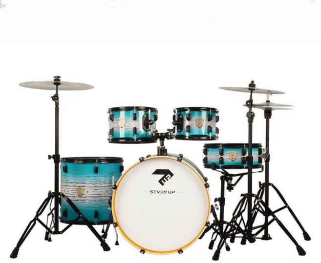 이스턴 코리아 5기통 드럼세트 리얼 사운드 저소음 연습용 풀세트 우드쉘 드럼, 1개, 스카이 민트