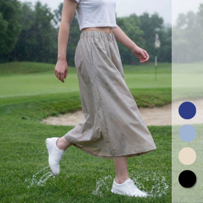 어도어 올데이 웨더프루프 밴딩 레인스커트 골프 우비 치마