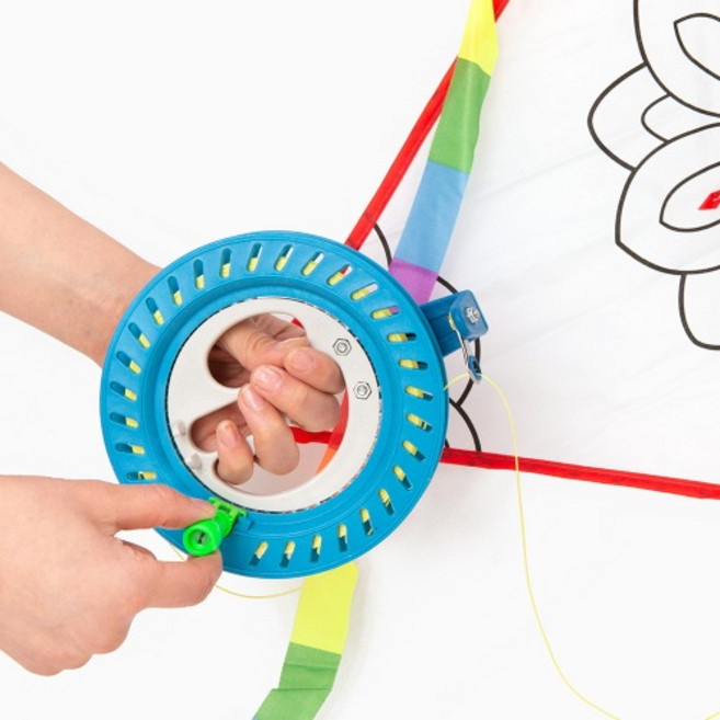 민화샵 연날리기 베어링 회전얼레 연만들기 실길이 최대 200m, 민화 베어링 회전얼레, 1개