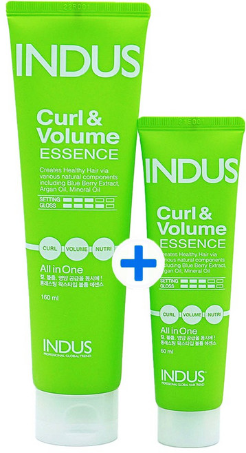 인더스 올인원 컬앤 볼륨에센스160ml+60ml 컬링에센스 컬크림 헤어에센스 여자파마머리 모발단백질크림 헤어관리필수템 손상모영양제 미용실, 160ml, 1개