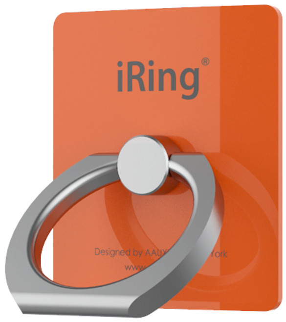 억스 아이링 오리지널 매스티지 스마트링 핸드폰 스마트톡 핸드 그립 거치대, 팝시클 오렌지, 1개