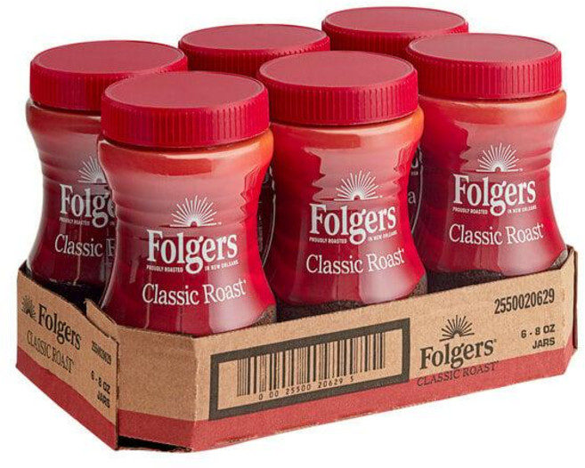 미국 폴저스 Folgers Roast Instant Coffee 클래식 로스트 인스턴트 커피, 226g, 1개입, 18개