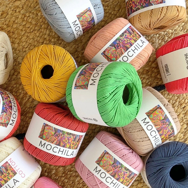 모칠라실 코튼 면사 코바늘 뜨개실 여름 가방실, [모칠라] 003 라라옐로, 1개