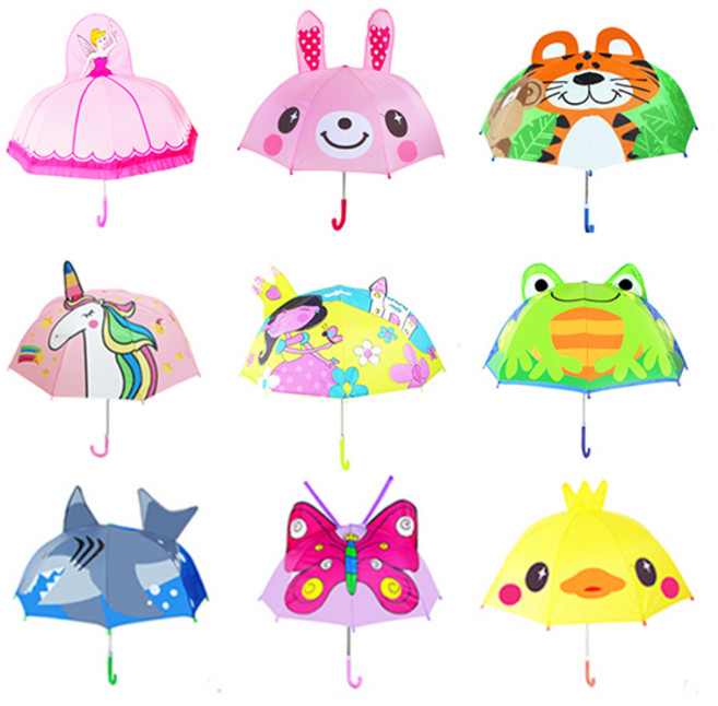 5시 귀엽고 안전한 어린이 아동 3D 입체우산 캐릭터양산 빠른배송