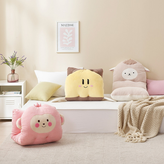 루마인홈 부클레 다용도 동물 플로어 쿠션, 꿀벌