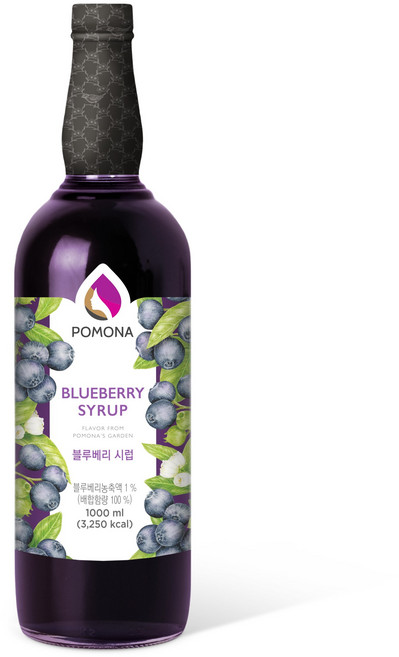 포모나 블루베리 시럽, 1L, 4개