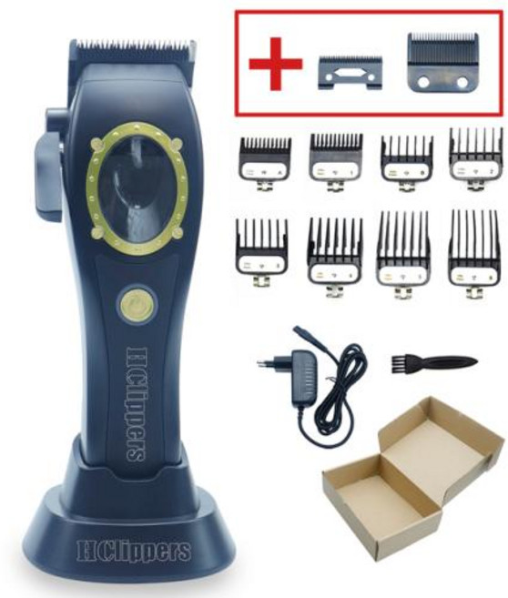 HC클리퍼 전문 남성용 전기 헤어 4500mAh 대용량 이발사용 HC231, 18) Black Simple Box 2  Eu 플러그, 1개