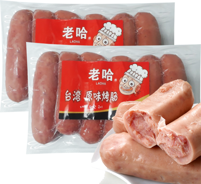 홍홍 중국식품 대만구이 소시지 중국소시지 오리지널 원맛 6개입, 330g, 2개