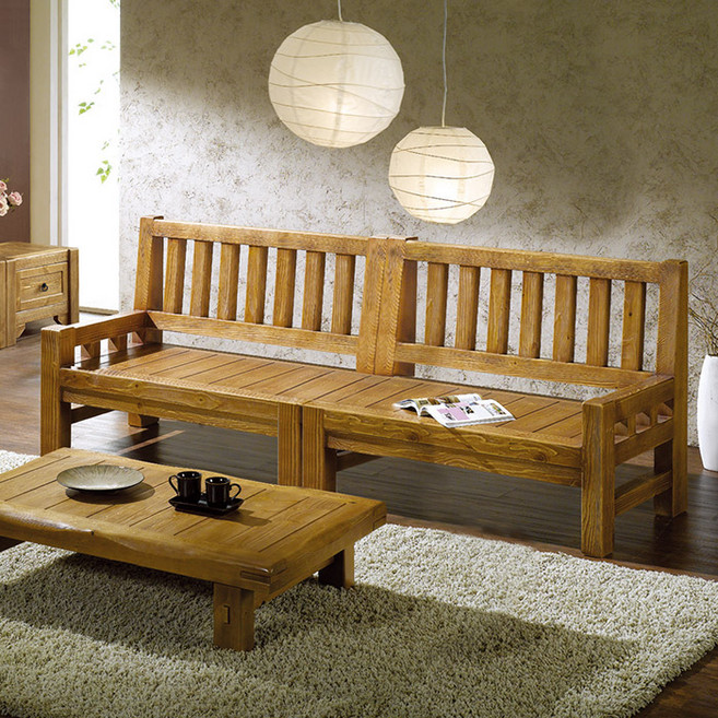 [마루엔개비] 우리목 원목마루 소파4인 소나무원목100% 짜맞춤가구